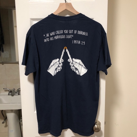 Orthodox Church Foundation “Real Break 2015” 100% Cotton Navy T-Shirt, Size L - Picture 2 of 8